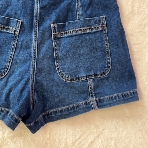 AE Denim Halter Button-Up Romper - Picture 10 of 11